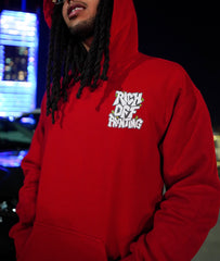 Red Rich Off Printing Hoodie