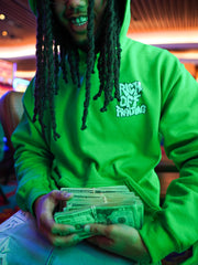 Green Rich Off Printing Hoodie